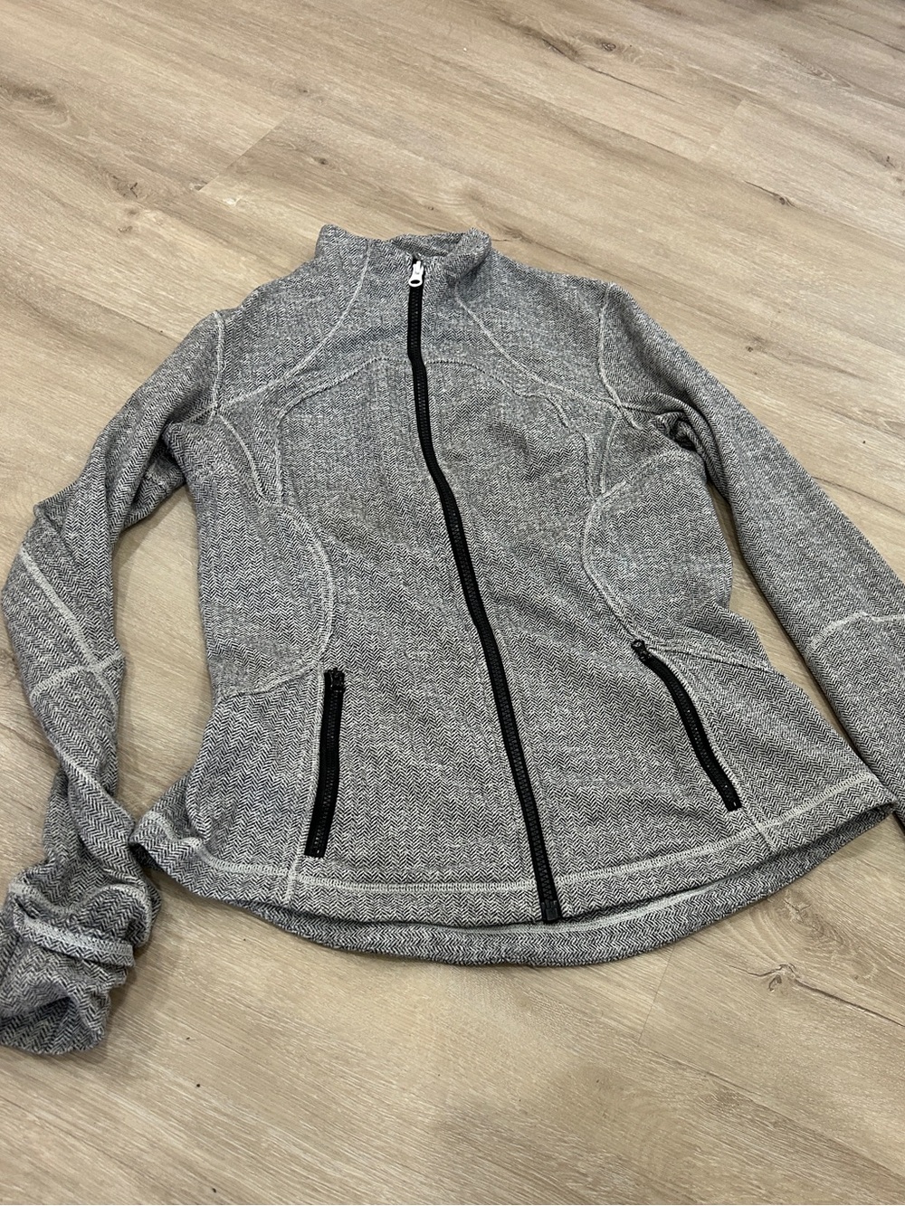 Lululemon Define Jacket Gray Herringbone Athletic Women’s Size 12